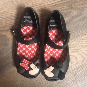Mini Melissa Mickey and Minnie shoes size 10